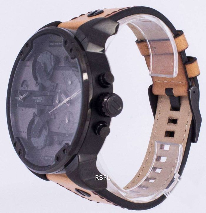 Diesel DZ7406 Mr. Daddy 2.0 Chronograph Men's Watch – Grey Dial & Brown Leather Strap
