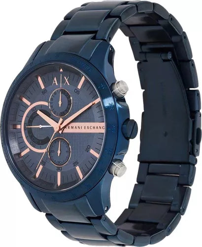 Armani Exchange Hampton AX2430 Men's Chronograph Watch – Blue Dial with Blue Stainless Steel Strap