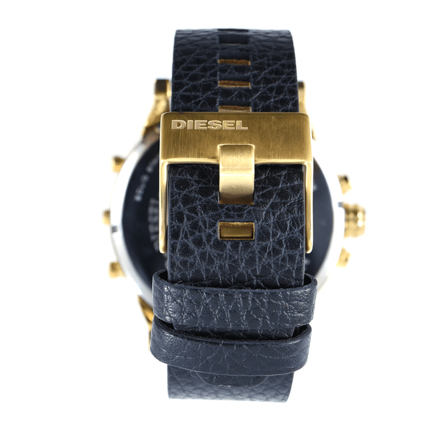 Diesel DZ7371 Mr. Daddy Chronograph Men's Watch – Black Dial & Black Leather Strap