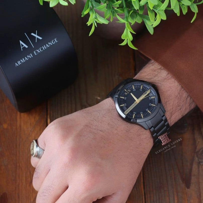 Armani Exchange Hampton AX2413 Men's Chronograph – Black Dial with Black Stainless Steel Strap