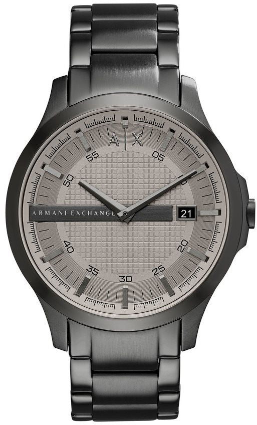 Armani Exchange Hampton AX2135 Men's Chronograph Watch – Grey Dial with Coordinated Grey Stainless Steel Strap