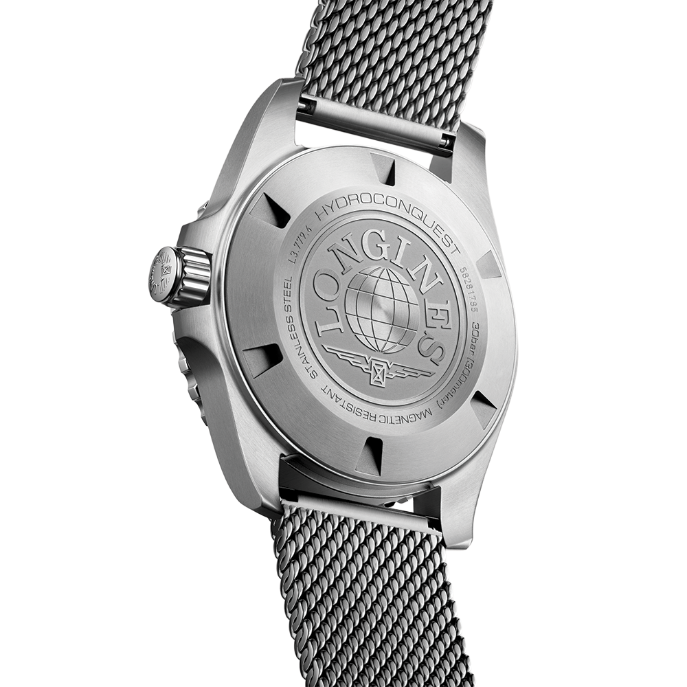 longines HydroConquest 39mm - Black on Mesh Bracelet