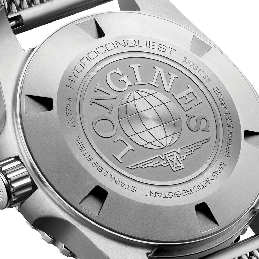 longines HydroConquest 39mm - Black on Mesh Bracelet