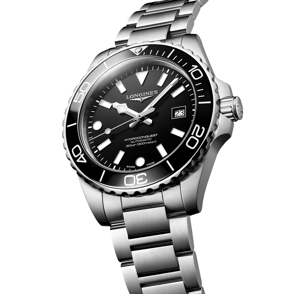 longines HydroConquest 42mm - Black on Bracelet