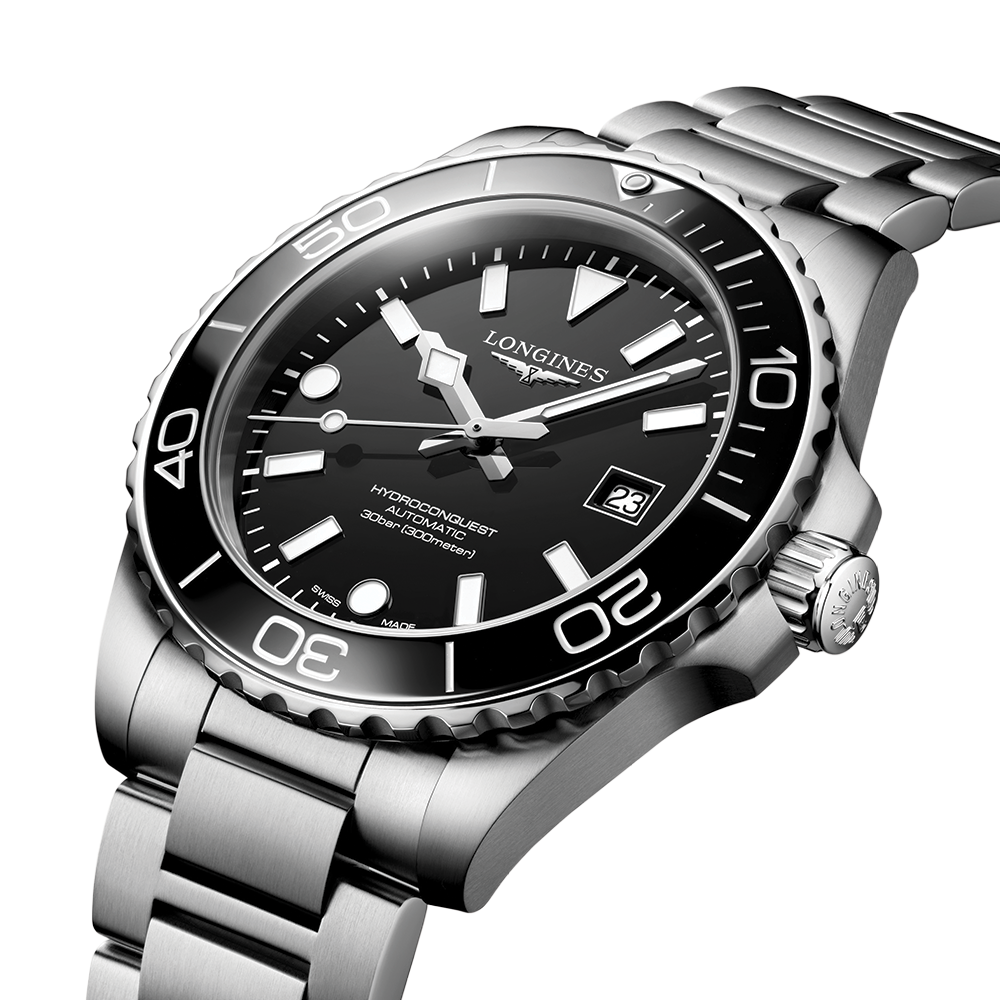 longines HydroConquest 42mm - Black on Bracelet