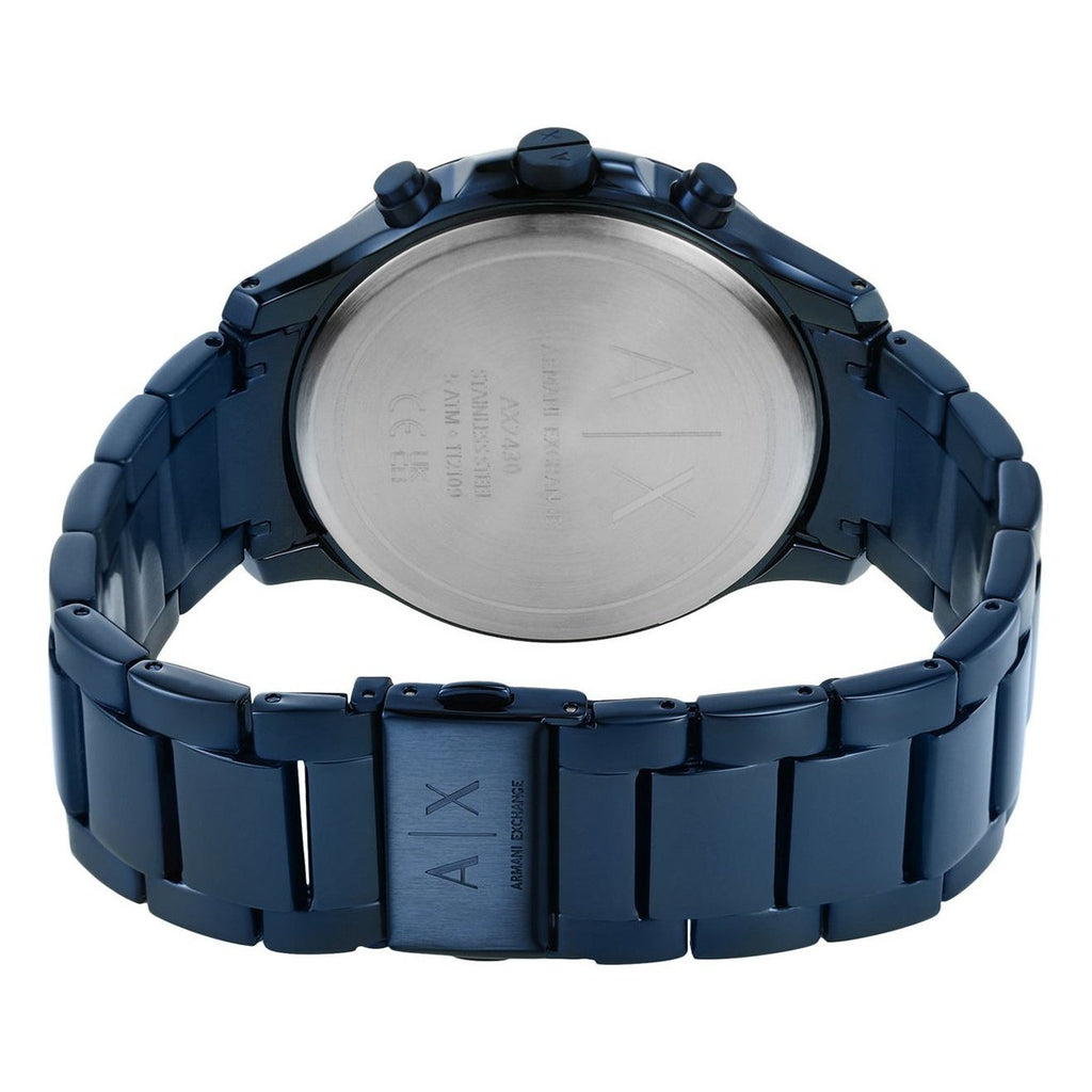 Armani Exchange Hampton AX2430 Men's Chronograph Watch – Blue Dial with Blue Stainless Steel Strap