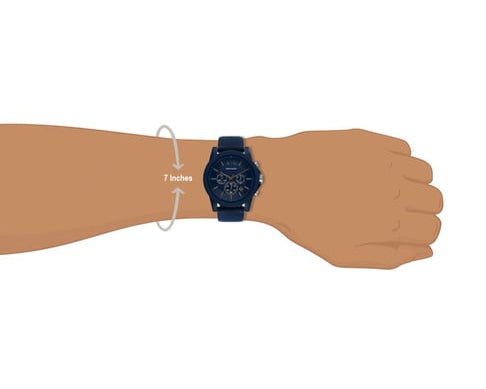 Armani Exchange Outerbanks AX7128 Men's Chronograph Watch – Blue Dial with Blue Silicone Strap