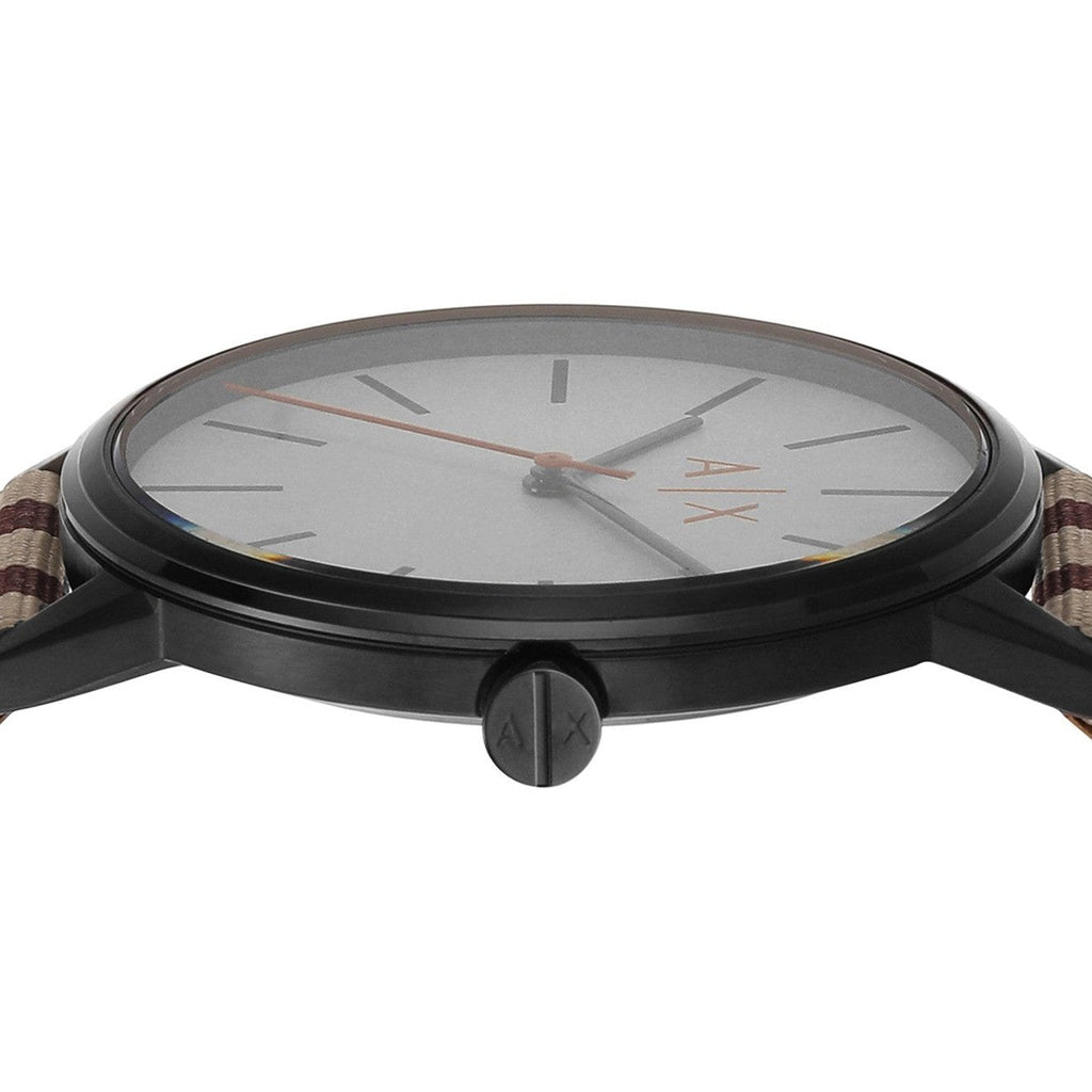 Armani Exchange Cayde AX2722 Men's Analog Watch – Grey Dial with Matching Grey Stainless Steel Strap