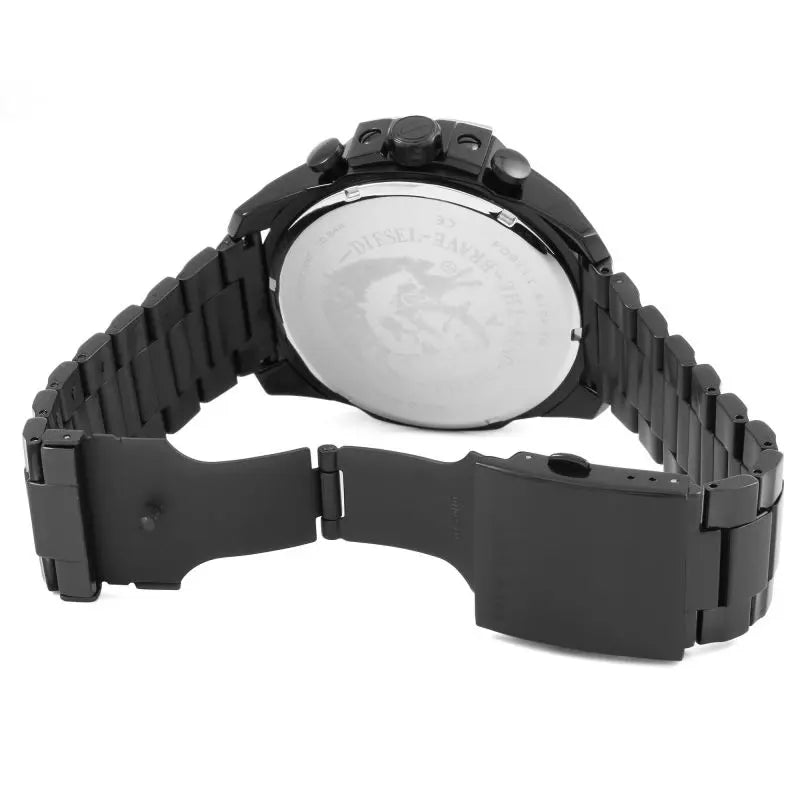 Diesel DZ4318 Mega Chief Chronograph Men's Watch – Black Dial & Black Steel Strap