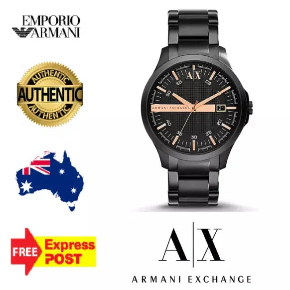 Armani Exchange Hampton AX2150 Men's Chronograph – Black Dial with Black Stainless Steel Bracelet