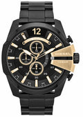 Diesel DZ4338 Mega Chief Chronograph Men's Watch – Black Dial & Black Stainless Steel Strap