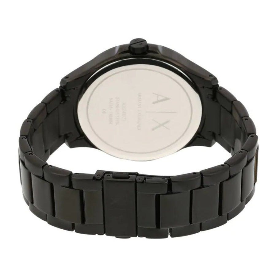 Armani Exchange Hampton AX2407 Men's Watch – Sleek Black Dial with Black Stainless Steel Bracelet