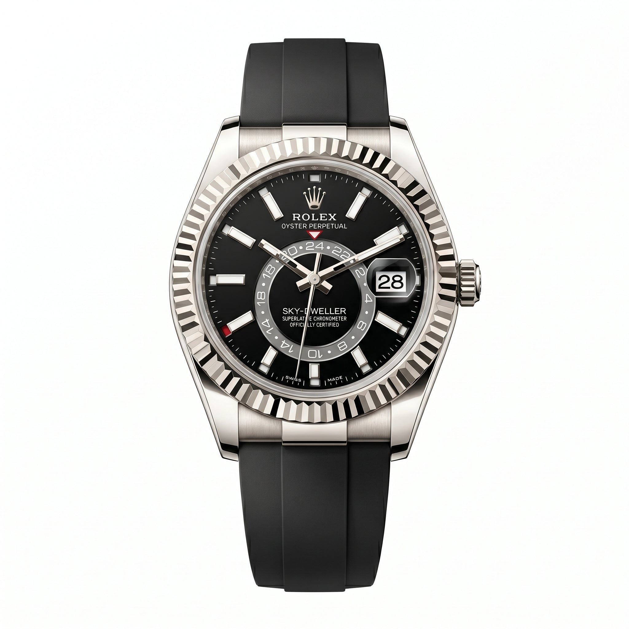 Rolex Sky-Dweller 326139 White Gold Oysterflex "Black Dial"