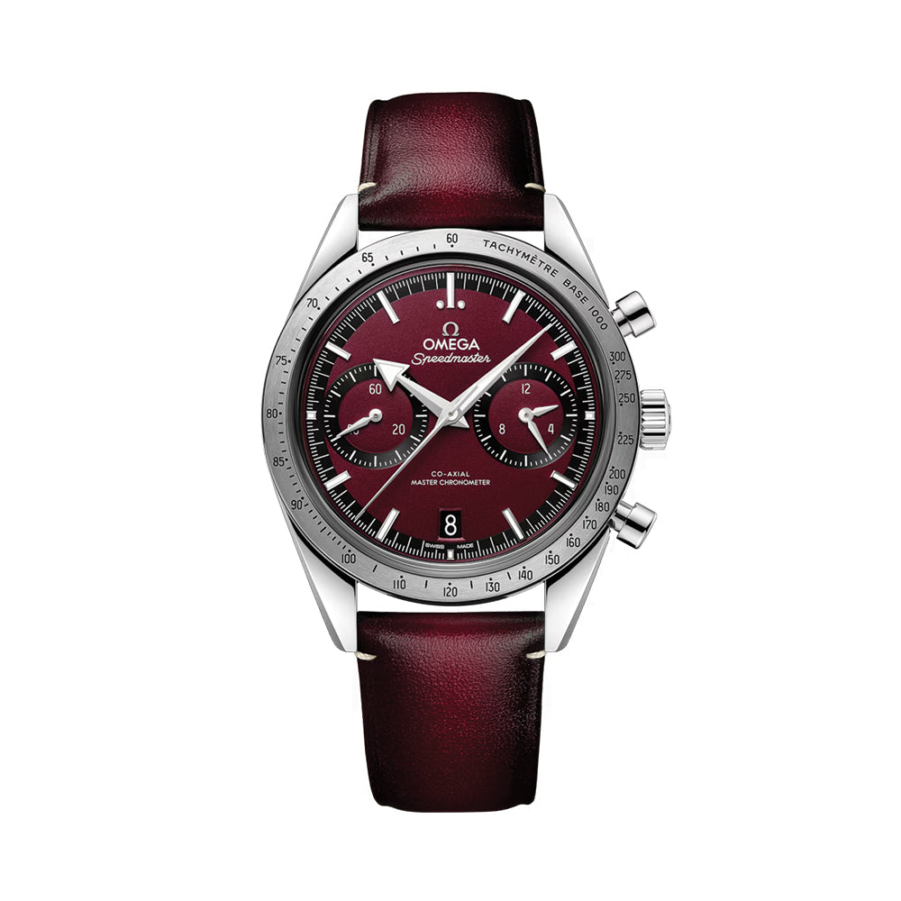 OMEGA Speedmaster '57 40.5mm - Red on Leather Strap