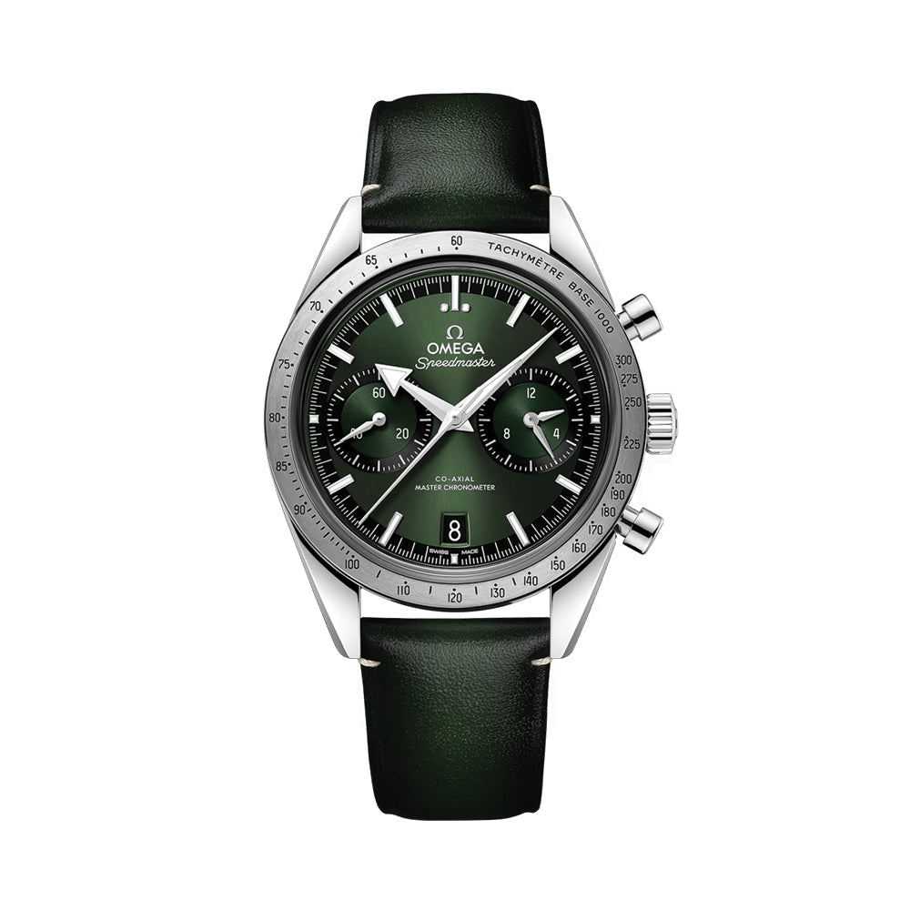 OMEGA Speedmaster '57 40.5mm - Green on Leather Strap