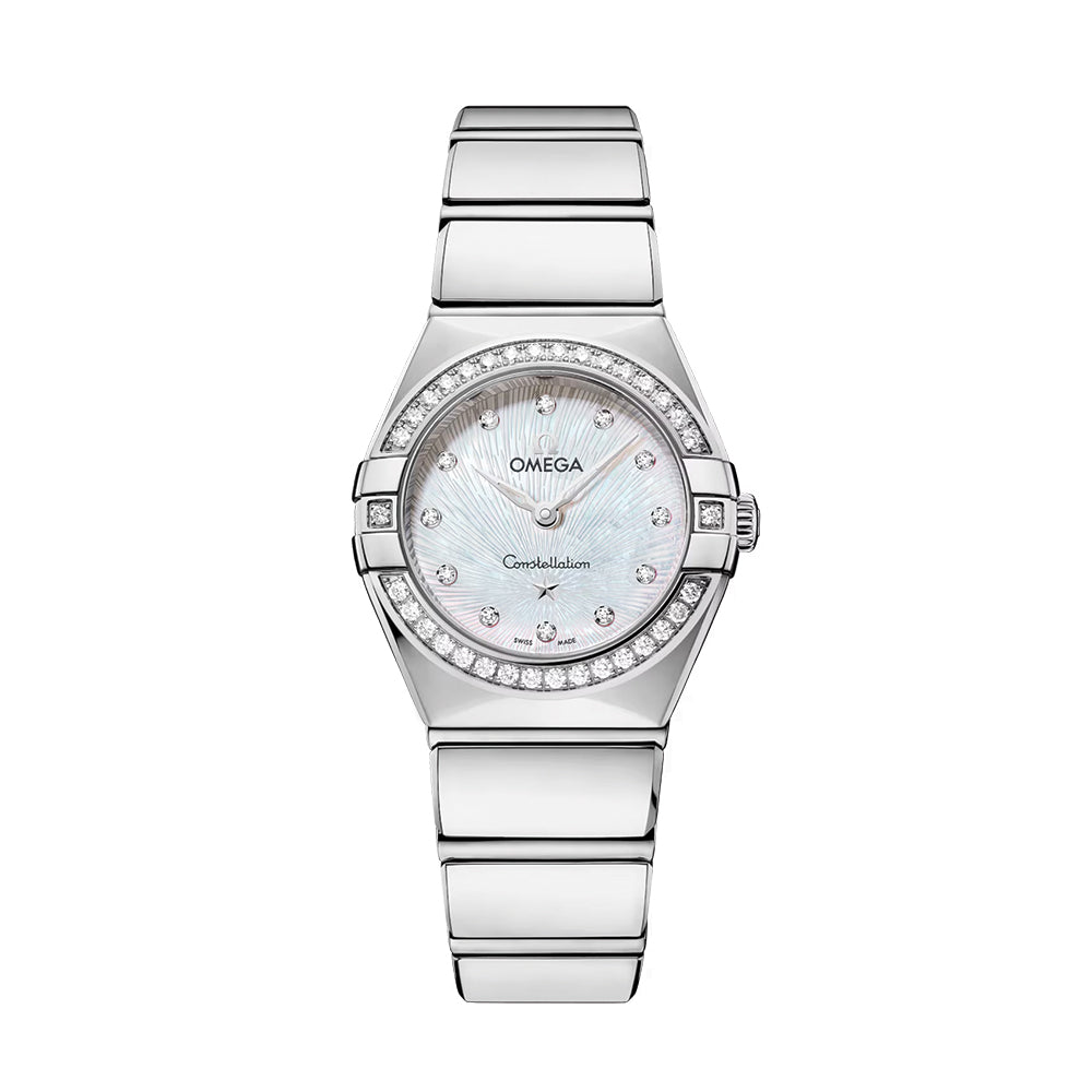 OMEGA Constellation Diamonds Quartz 25mm - White, Mother-of-Pearl on Bracelet