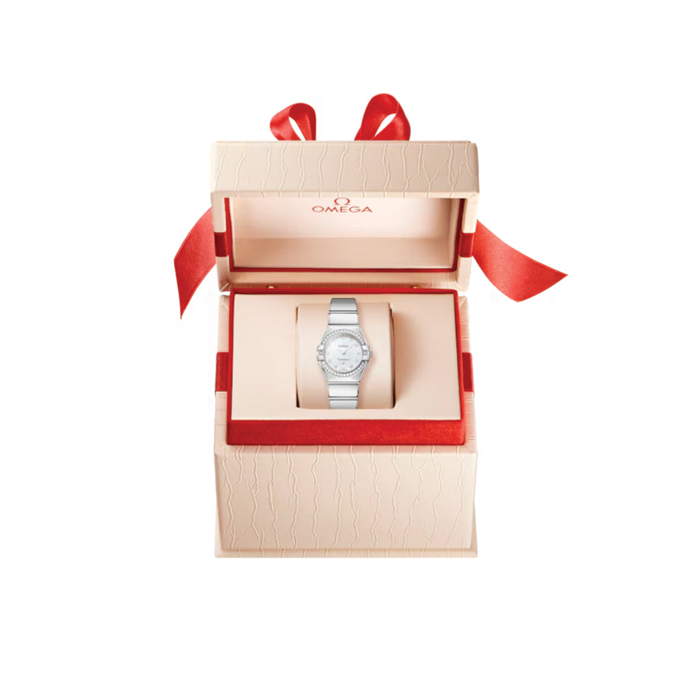 OMEGA Constellation Diamonds Quartz 25mm - White, Mother-of-Pearl on Bracelet