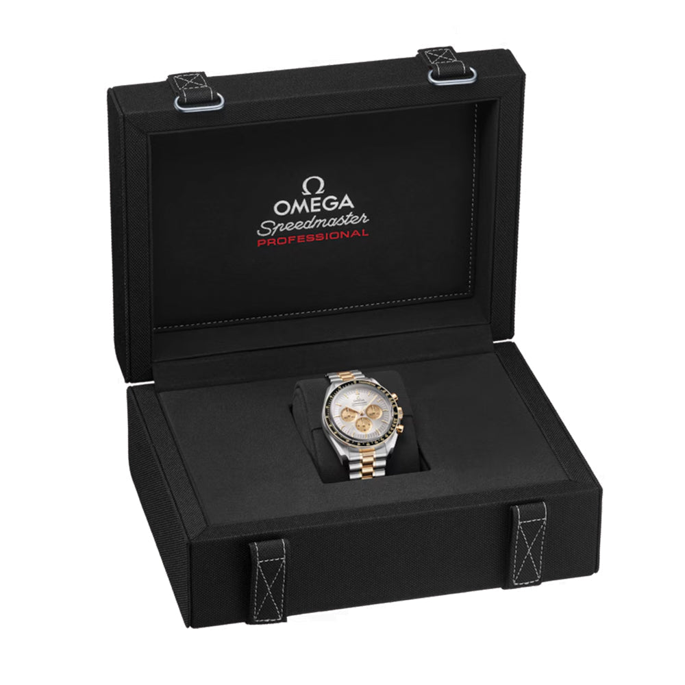 OMEGA Speedmaster Moonwatch Professional Steel Moonshine Gold 42mm ‑ Silver on Bracelet