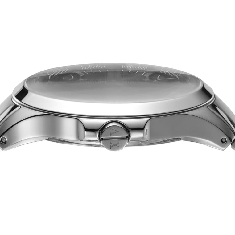 Armani Exchange Hampton AX2103 Men's Chronograph Watch – Black Dial with Silver-Tone Stainless Steel Strap