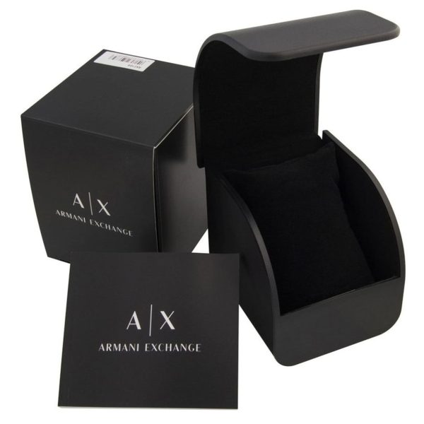 Armani Exchange Outerbanks AX1343 Men's Chronograph Watch – Black Dial with Black Silicone Strap