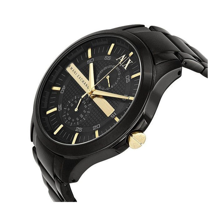 Armani Exchange Hampton AX2121 Men's Chronograph Watch – Black Dial with Black Stainless Steel Strap