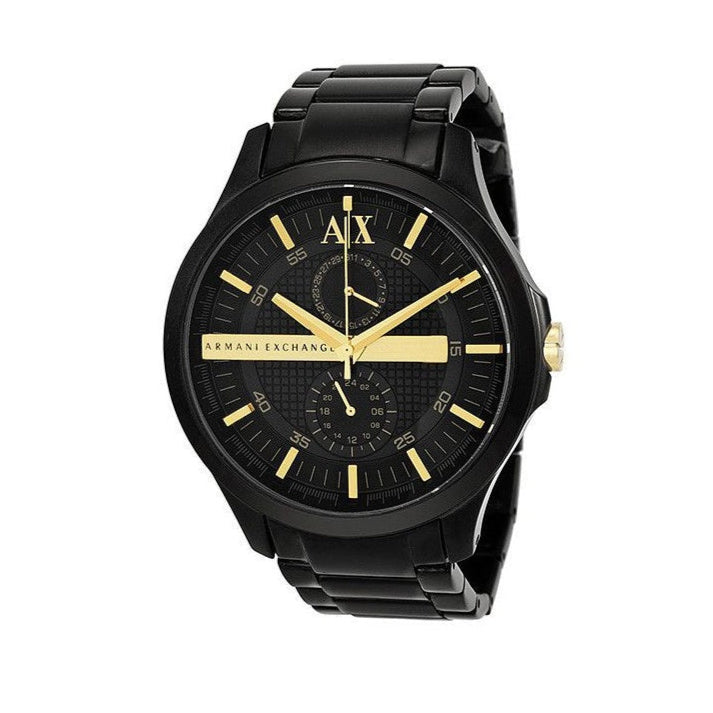 Armani Exchange Hampton AX2121 Men's Chronograph Watch – Black Dial with Black Stainless Steel Strap