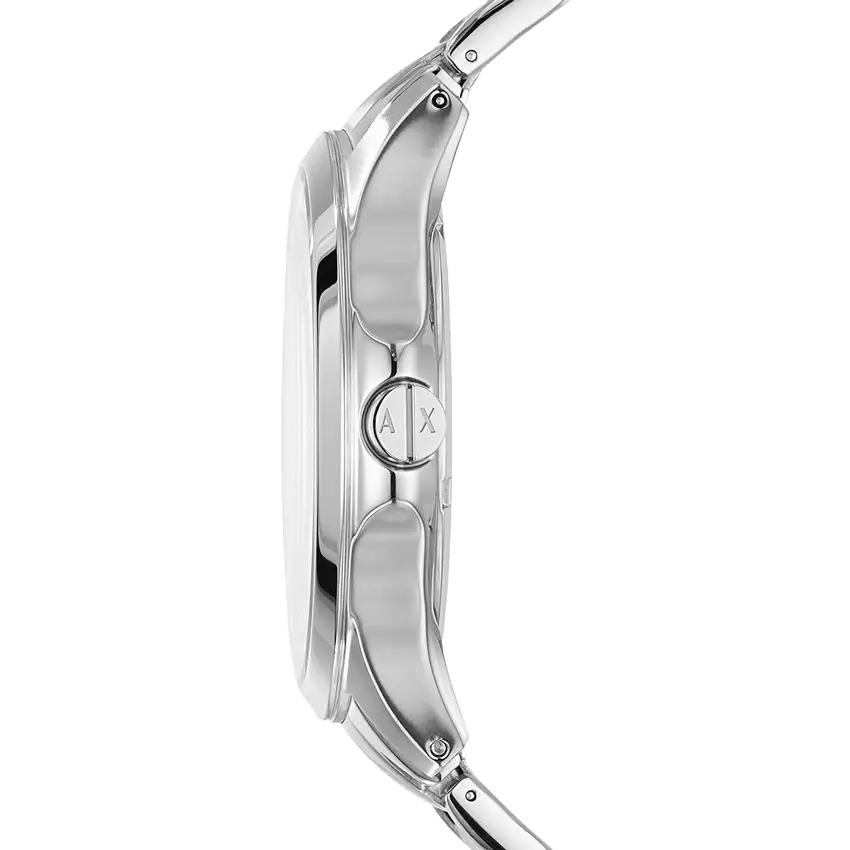 Armani Exchange Hampton AX2132 Men's Chronograph – Blue Dial with Silver Stainless Steel Bracelet