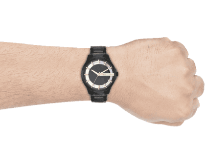 Armani Exchange Hampton Series AX2192 Men's Chronograph – Black Dial with Matching Black Stainless Steel Bracelet