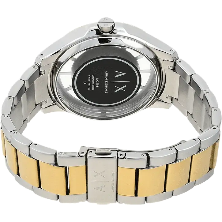 Armani Exchange Hampton Series AX2403 Men's Chronograph Watch – Grey Dial with Two-Tone Stainless Steel Band