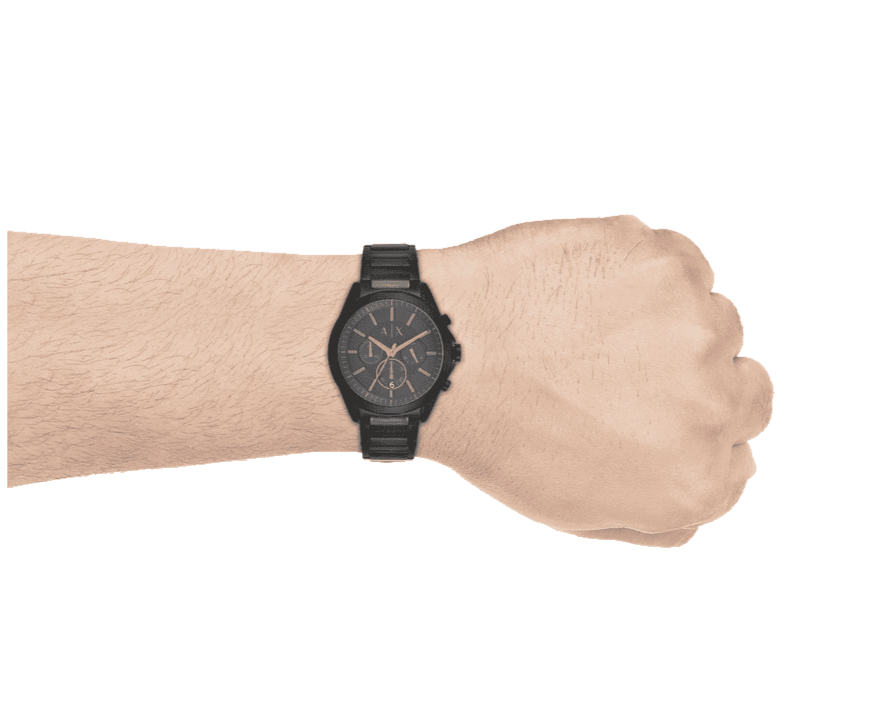 Armani Exchange Drexler AX2601 Men's Chronograph Watch – Black Dial with Black Stainless Steel Strap