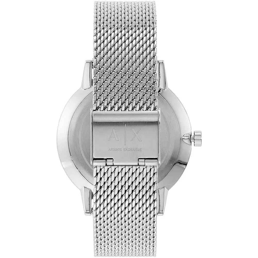 Armani Exchange Cayde AX2714 Men's Chronograph – Black Dial with Silver Mesh Stainless Steel Strap