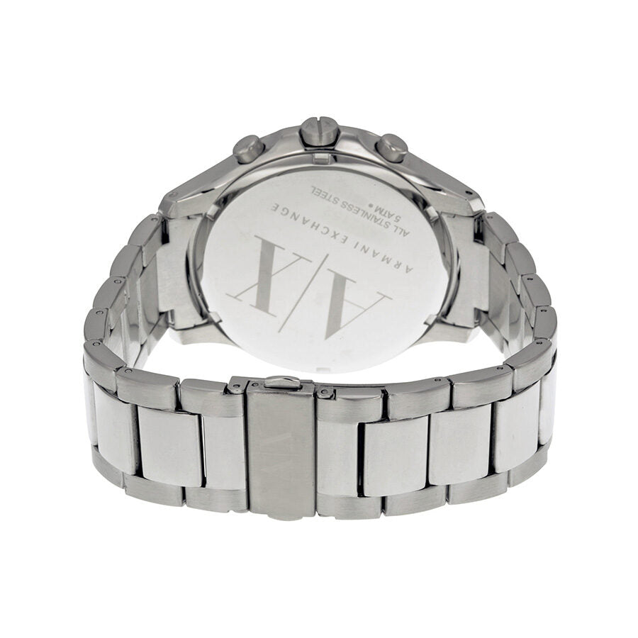 Armani Exchange Hampton AX2152 Men's Chronograph Watch – Black Dial with Silver Stainless Steel Strap
