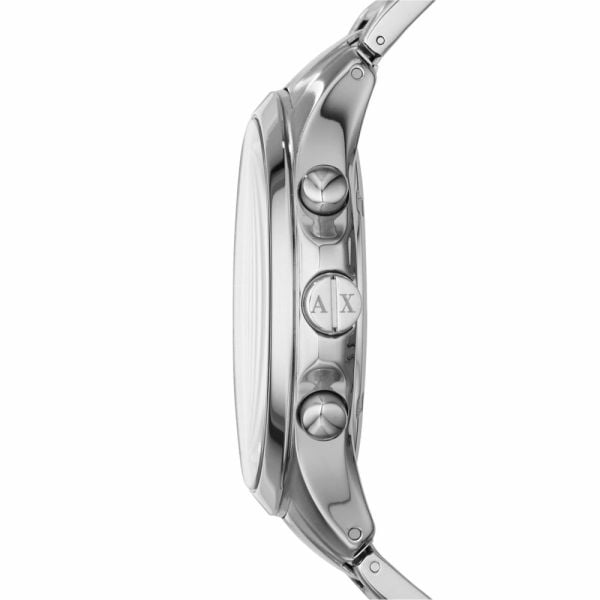 Armani Exchange Hampton AX2152 Men's Chronograph Watch – Black Dial with Silver Stainless Steel Strap