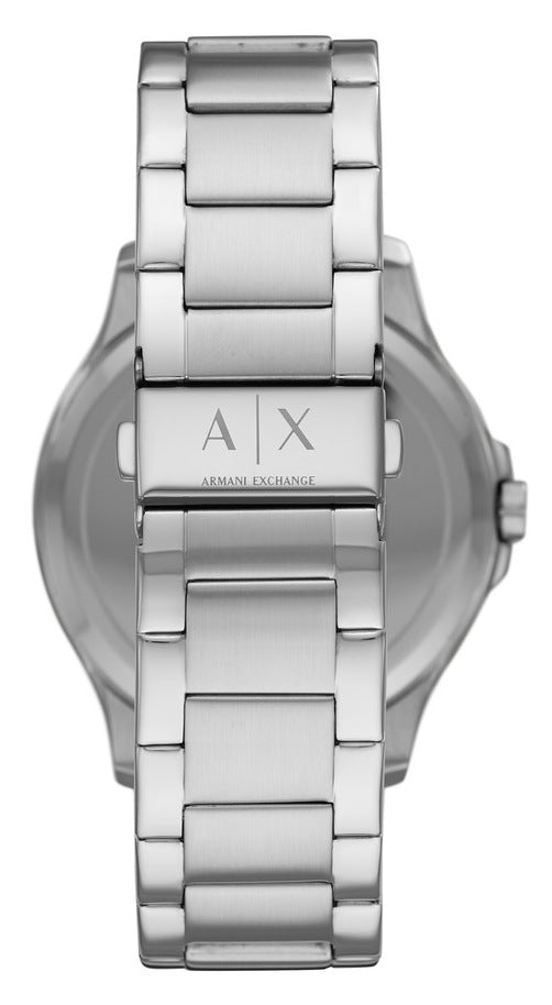 Armani Exchange Hampton AX2103 Men's Chronograph Watch – Black Dial with Silver-Tone Stainless Steel Strap