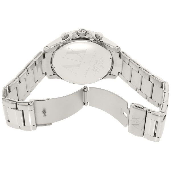 Armani Exchange Hampton AX2155 Men's Chronograph Watch – Blue Dial with Silver Stainless Steel Strap