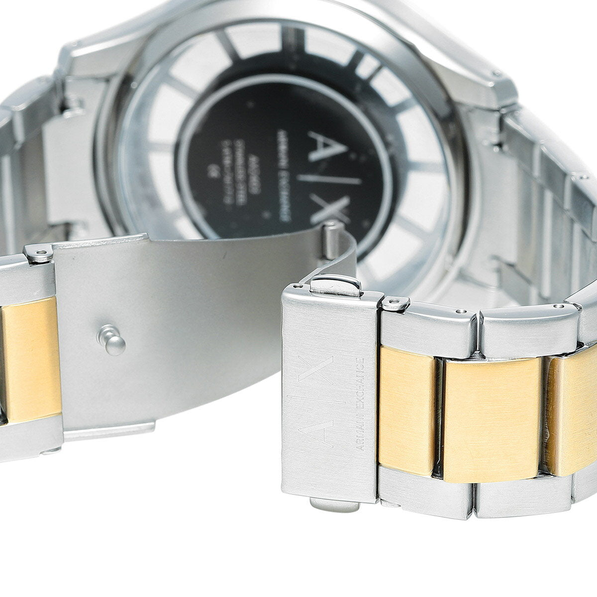 Armani Exchange Hampton Series AX2403 Men's Chronograph Watch – Grey Dial with Two-Tone Stainless Steel Band
