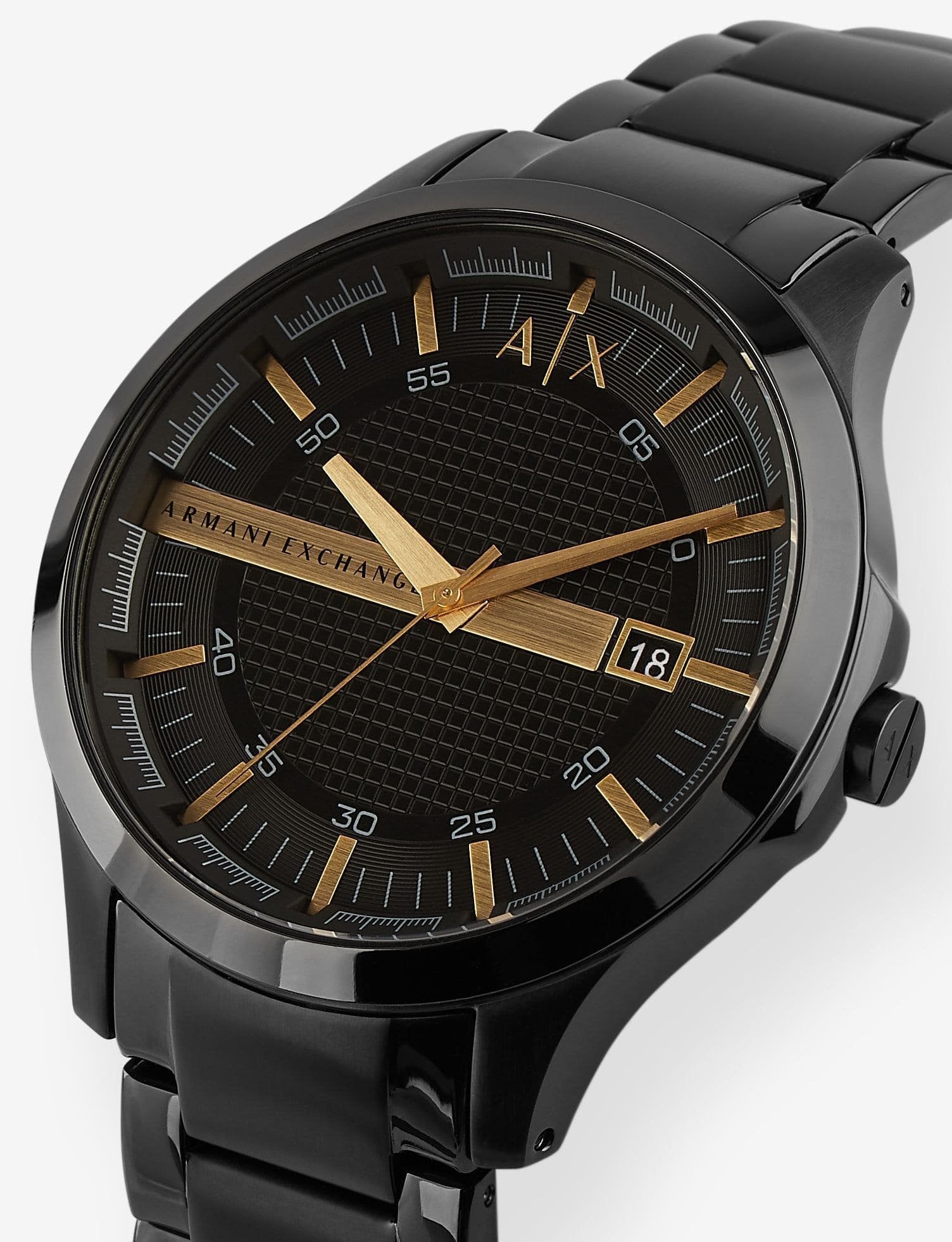 Armani Exchange Hampton AX2413 Men's Chronograph – Black Dial with Black Stainless Steel Strap