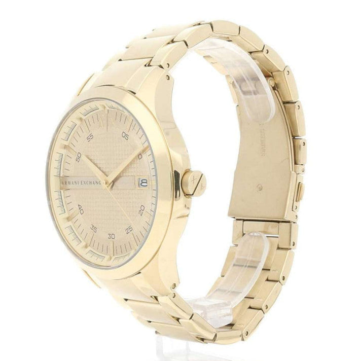 Armani Exchange Hampton AX2415 Men's Chronograph – Gold Dial with Matching Gold-Tone Stainless Steel Bracelet