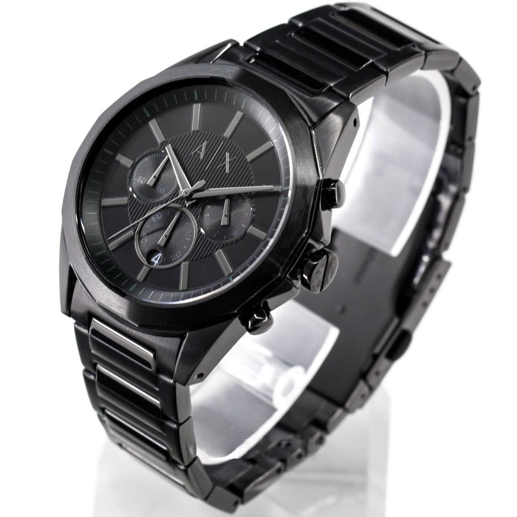 Armani Exchange Drexler AX2601 Men's Chronograph Watch – Black Dial with Black Stainless Steel Strap