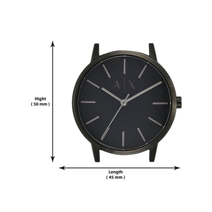 Armani Exchange Cayde AX2701 Men's Analog Watch – Black Dial with Black Stainless Steel Strap