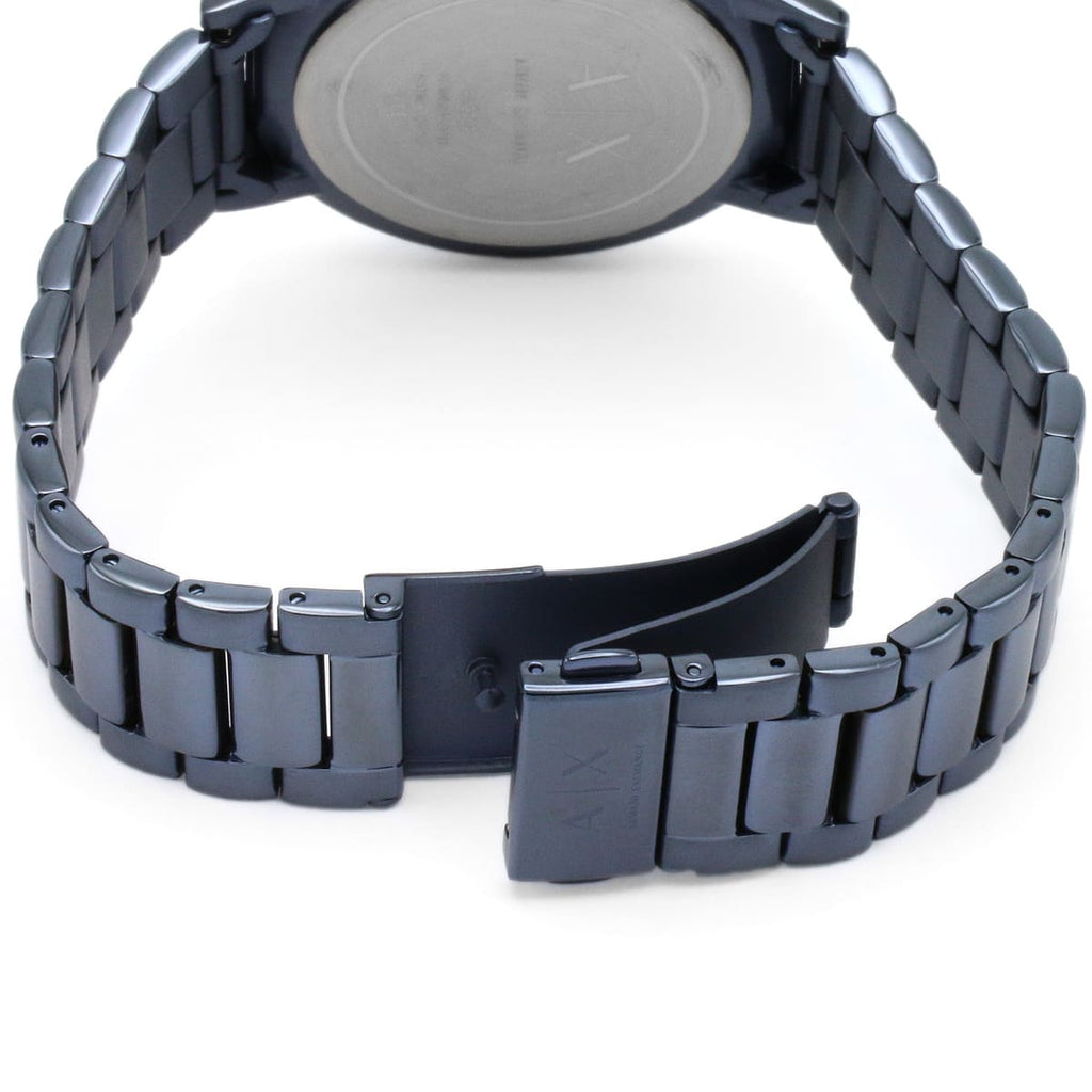 Armani Exchange Cayde AX2702 Men's Analog Watch – Blue Dial with Matching Blue Stainless Steel Strap