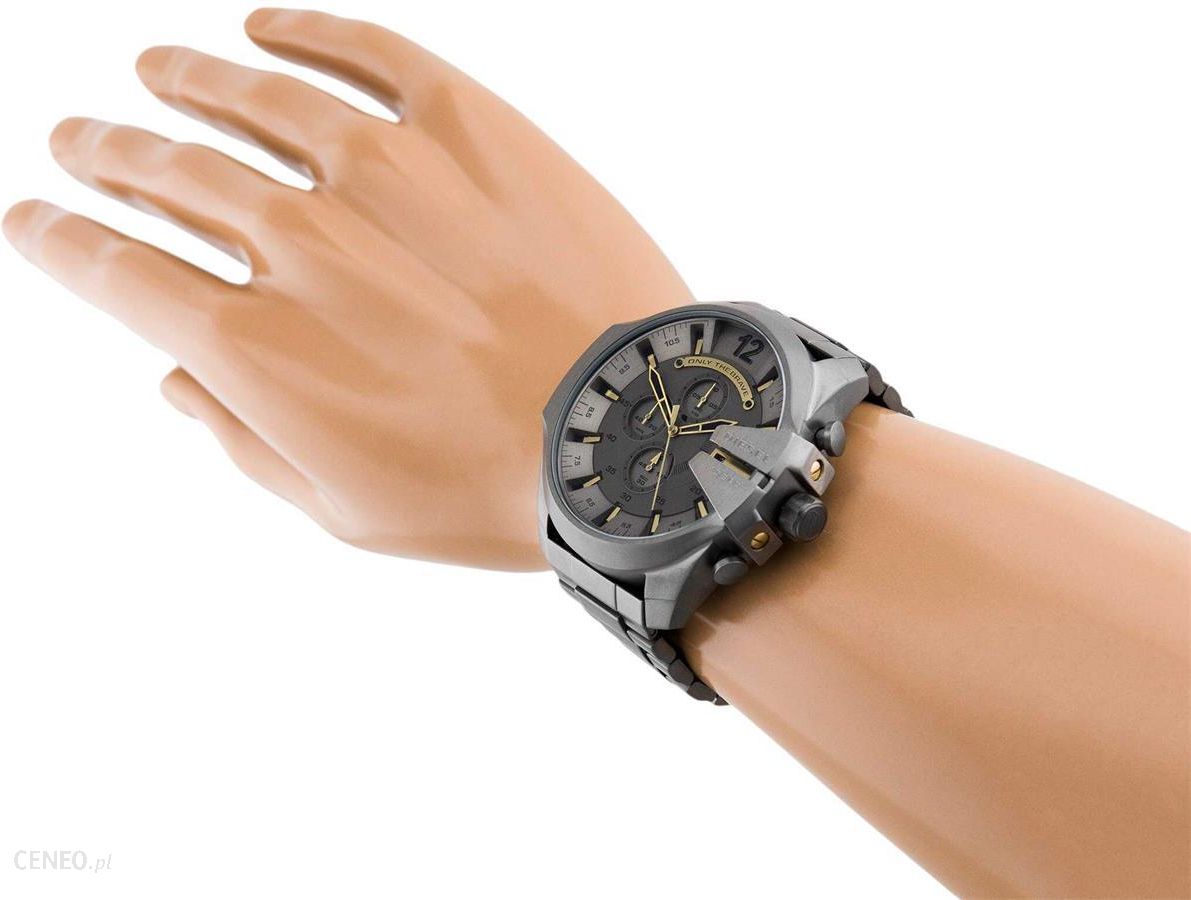 Diesel DZ4466 Mega Chief Chronograph Men's Watch – Grey Dial & Grey Stainless Steel Strap