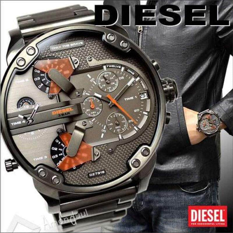 Diesel DZ7315 Mr. Daddy 2.0 Chronograph Men's Watch – Grey Dial & Grey Stainless Steel Strap