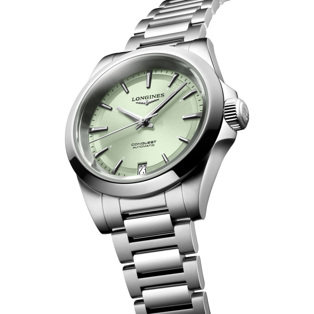 longines Conquest 34mm - Sunray Green on Bracelet