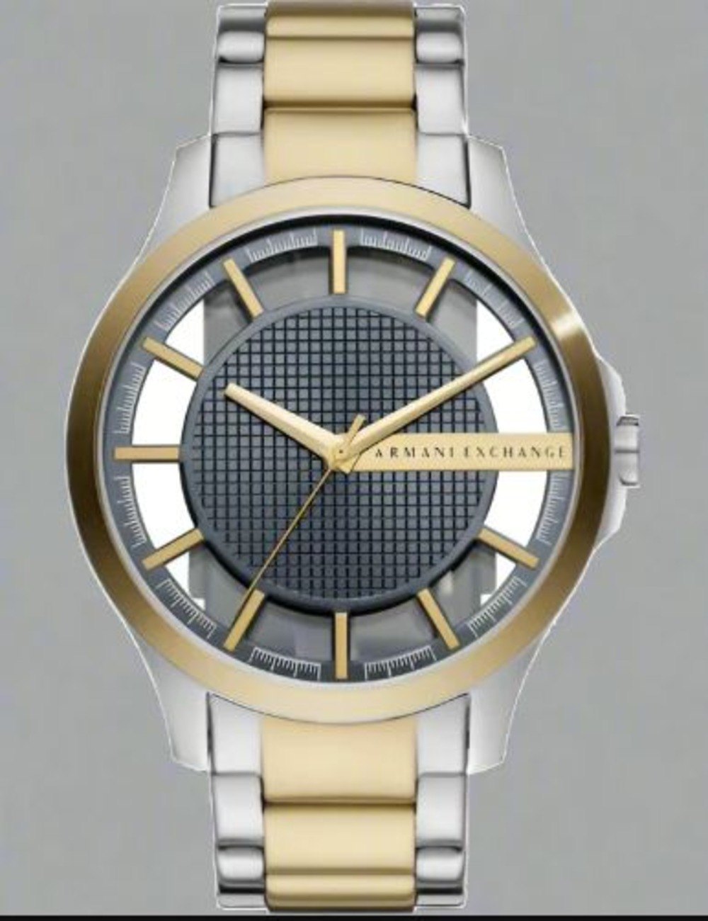 Armani Exchange Hampton Series AX2403 Men's Chronograph Watch – Grey Dial with Two-Tone Stainless Steel Band