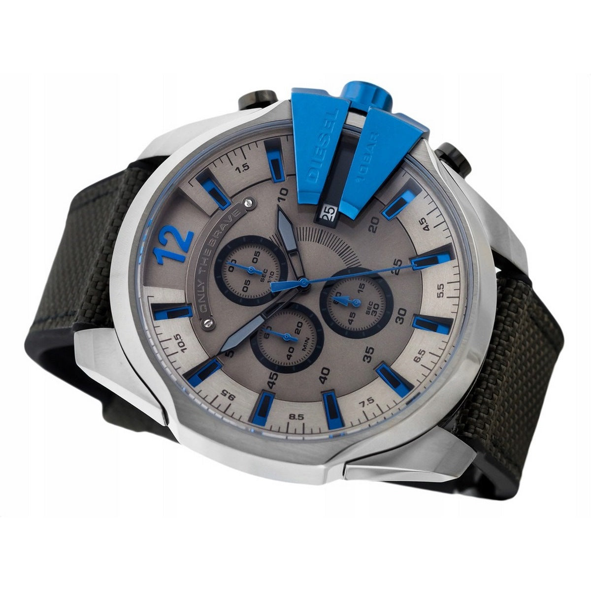 Diesel DZ4500 Mega Chief Chronograph Men's Watch – Black Dial & Black Nylon Strap