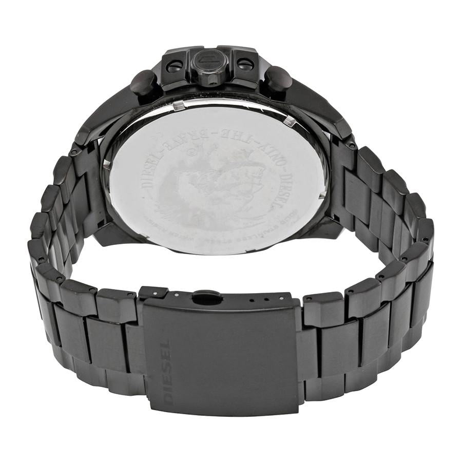 Diesel DZ4318 Mega Chief Chronograph Men's Watch – Black Dial & Black Steel Strap