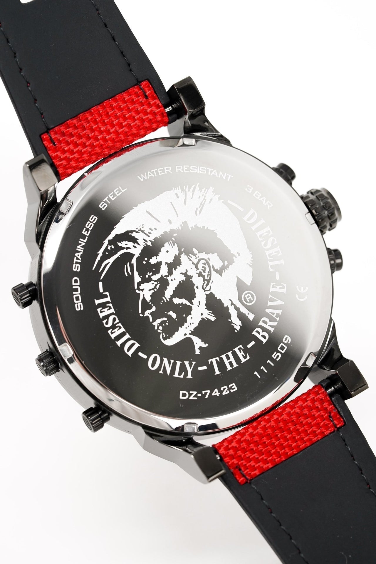 Diesel DZ7423 Mr. Daddy 2.0 Chronograph Men's Watch – Grey Dial & Red Rubber Strap