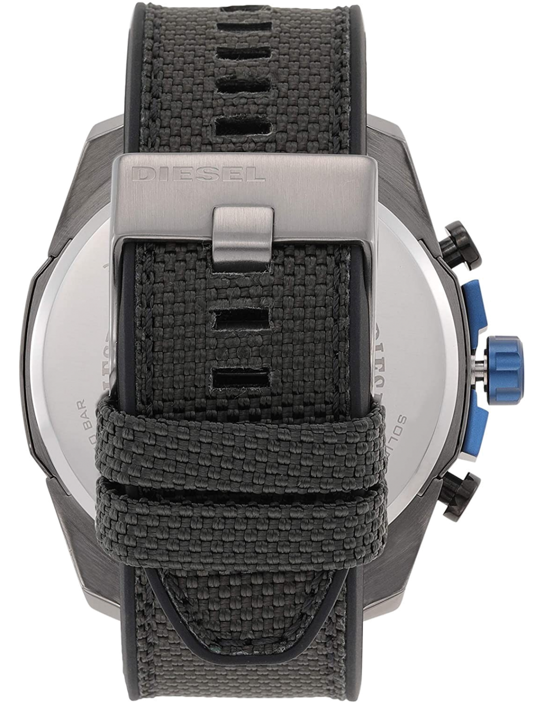 Diesel DZ4500 Mega Chief Chronograph Men's Watch – Black Dial & Black Nylon Strap