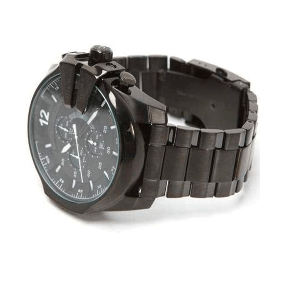 Diesel DZ4283 Mega Chief Chronograph Men's Watch – Black Dial & Black Steel Strap